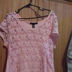 Elegant Pink Lace Top